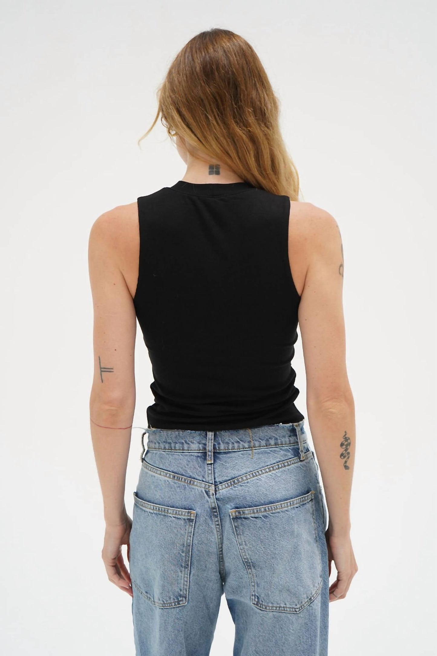 Lna - Double Layer Lurex Rib Sleeveless Top