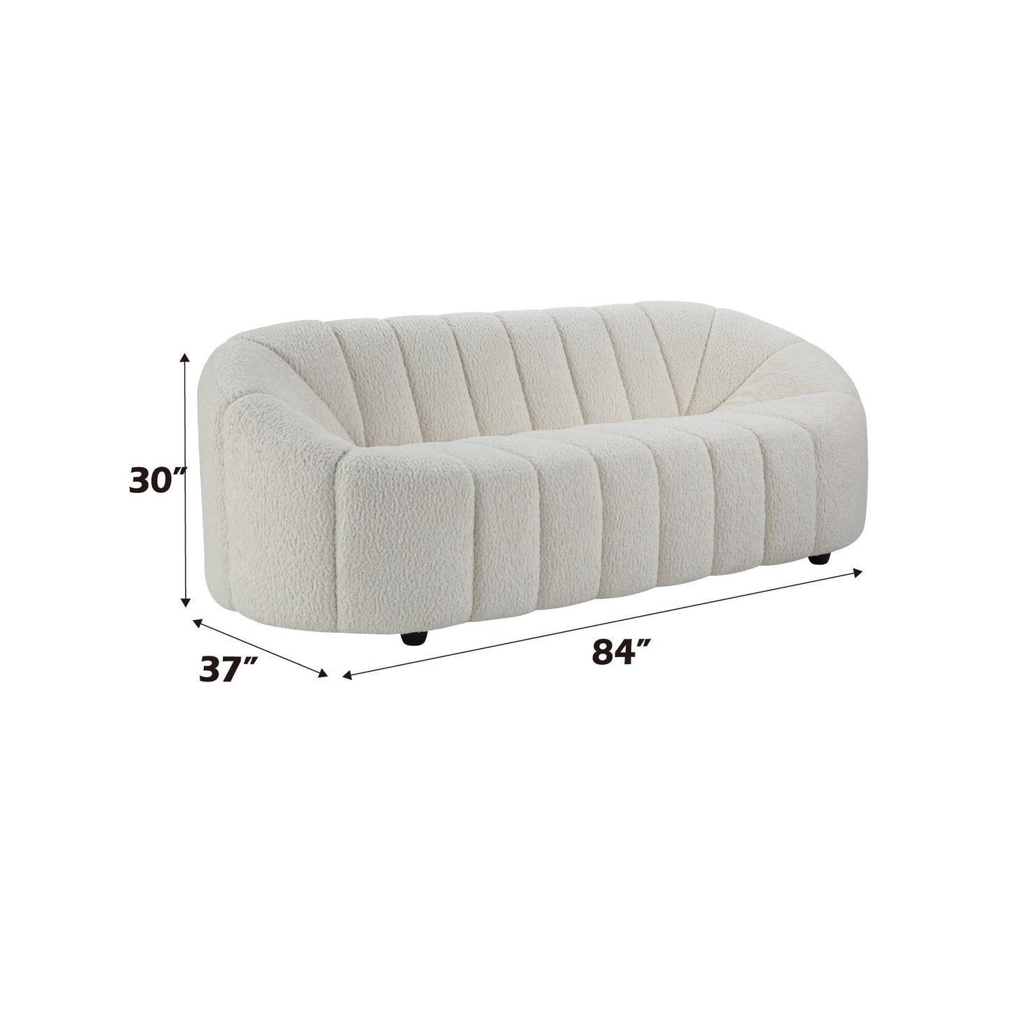 Osmash Teddy Sherpa Sofa - White