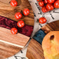 Teal Resin River Round Wooden Charcuterie Board