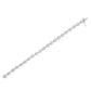 .925 Sterling Silver 1/10 Cttw Miracle-Set Diamond Pear Shape and Bezel Link Bracelet (I-J Color, I3 Clarity) - 7.25"