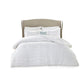 5 Piece Microfiber Ruffled Comforter Set White California King