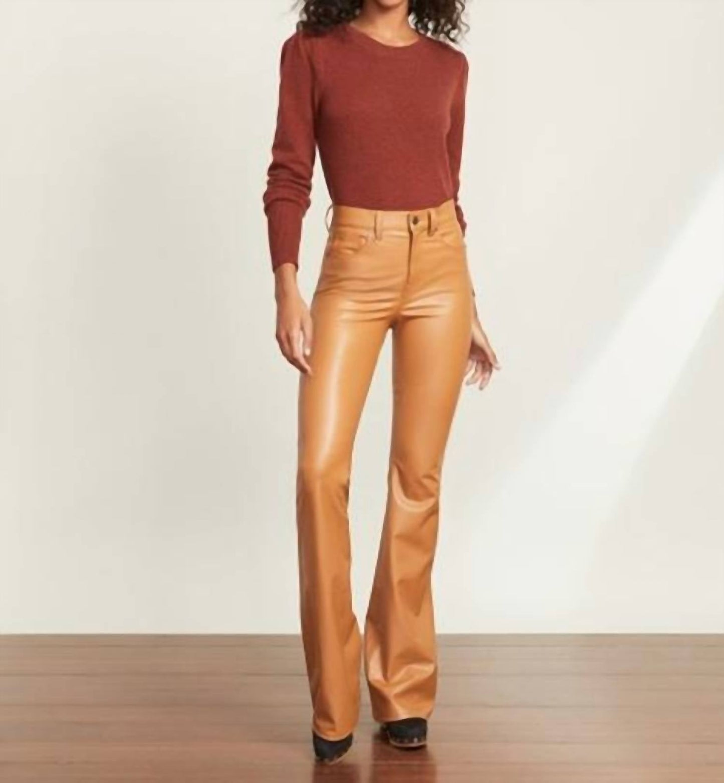 Veronica Beard - BEVERLY HIGH RISE SKINNY FLARE PANT VEGAN LEATHER