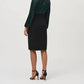 Joseph Ribkoff - Knit And Satin Paisley Dress