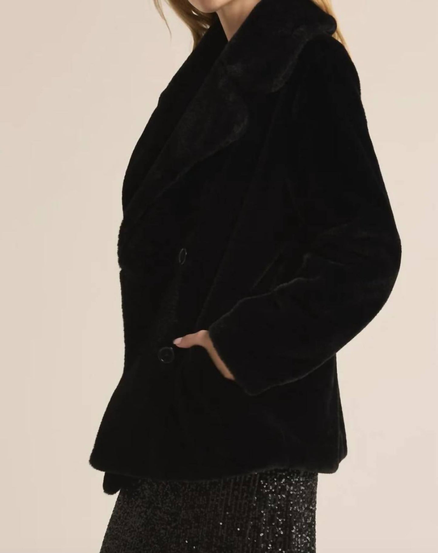Z Supply - Gem Double Breasted Faux Fur Coat