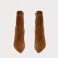 Loeffler Randall - Women's Isla Cacao Suede Slim Ankle Bootie