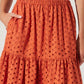 Astr - Jayne Eyelet Tiered Midi Skirt