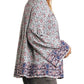 Umgee - Floral Tassel Tie Peasant Top