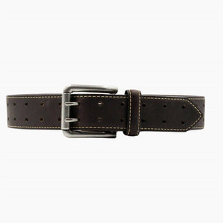 Lejon Leather Goods - Cinto masculino vintage de couro de bisão com dois canos, EUA