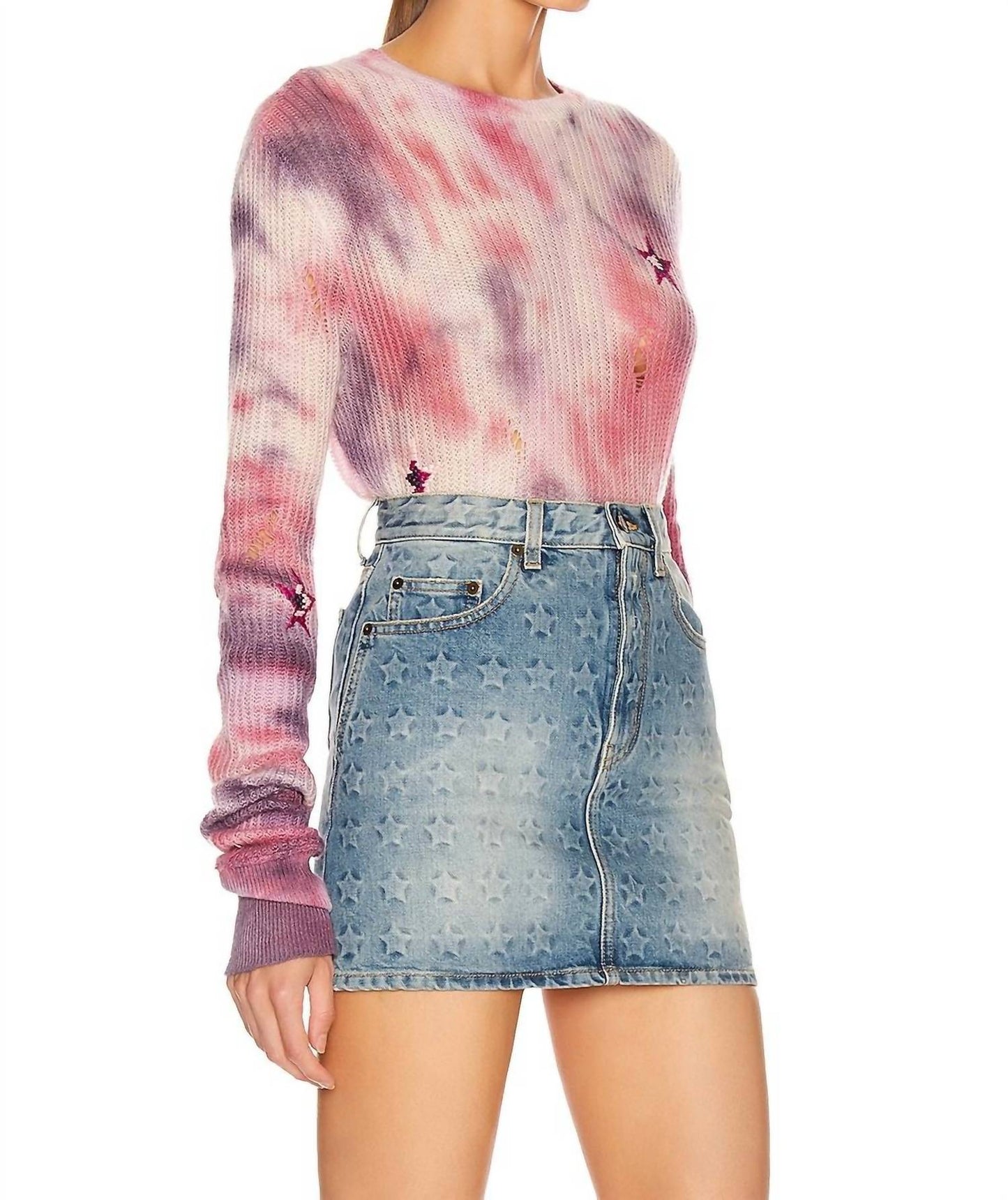 Amiri - Tie Dye Stars Cardigan Sweater