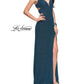 La Femme - Jersey Deep V-Neckline Dress