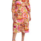 Donna Morgan - Abstract Print 3/4 Sleeve Midi Dress
