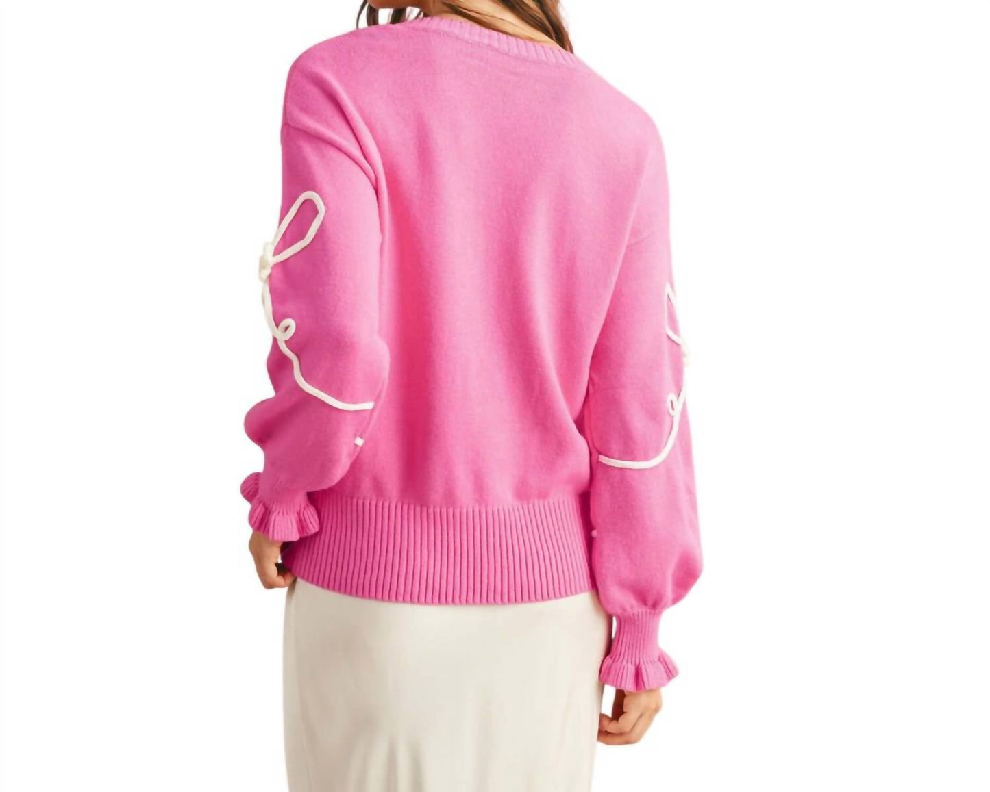 Aapparella - FLOWER BOW SWEATER