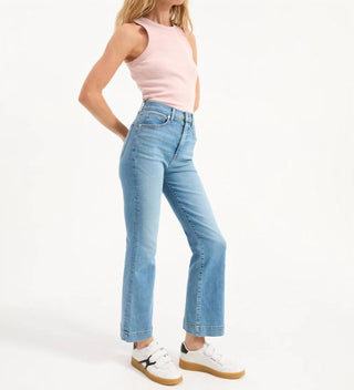 Veronica Beard - Calça jeans flare Carson de cintura alta