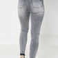 Judy Blue - Calça jeans skinny com controle de cintura alta e barra com abertura superior