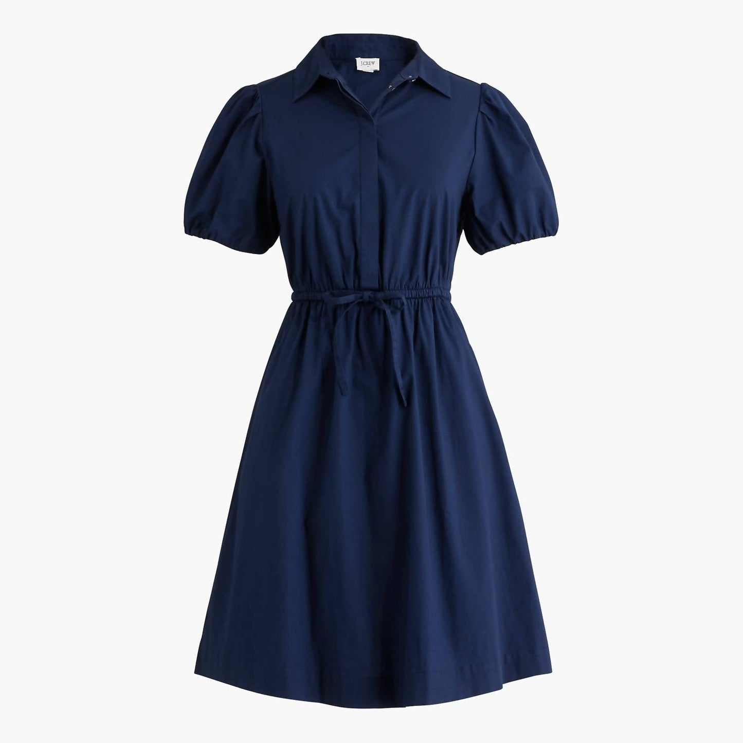 J.Crew - Collared Short-sleeve Tie-waist Mini Dress