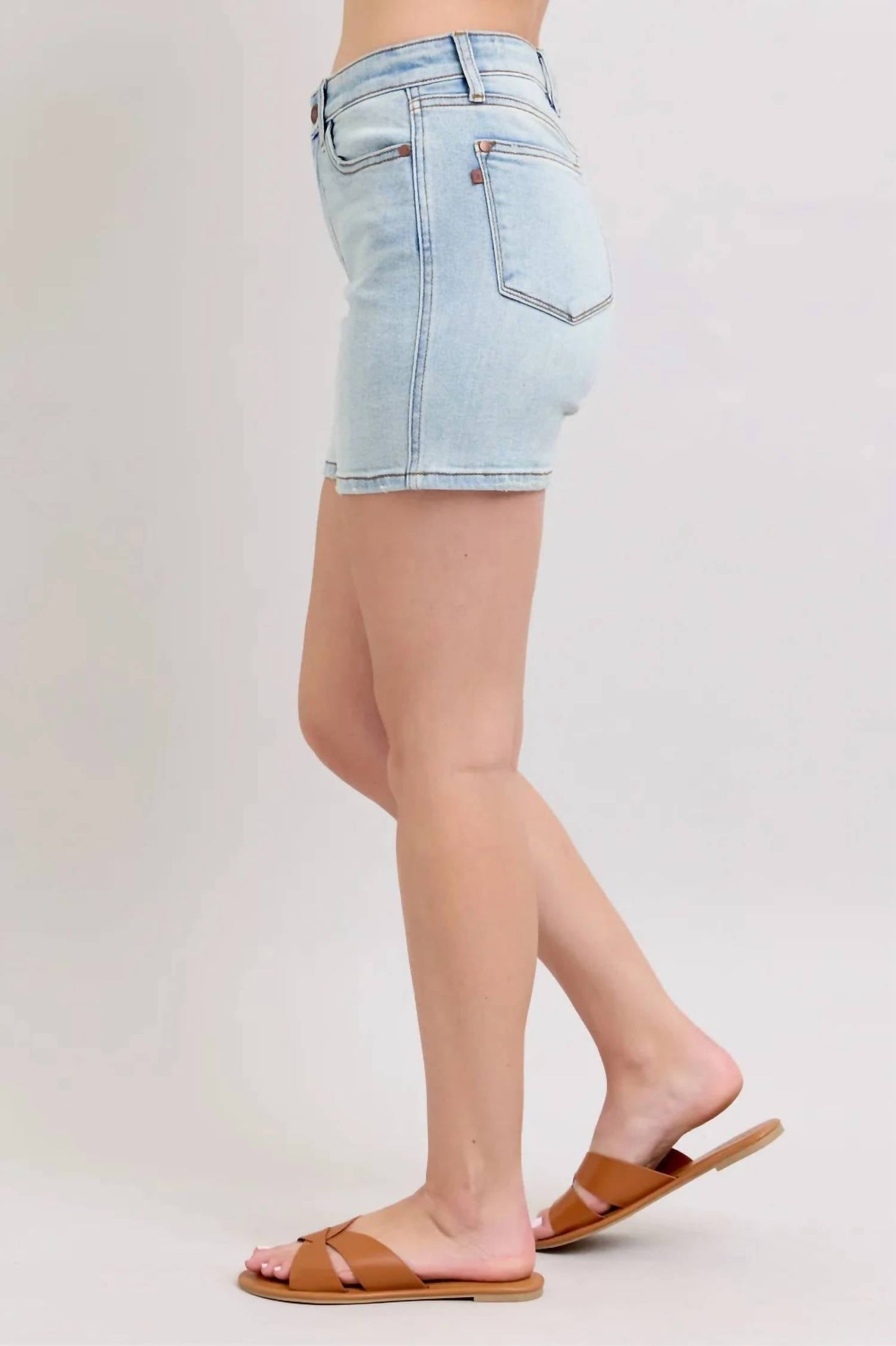 Judy Blue - High Waisted Double Button Denim Shorts