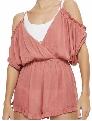 Topshop - Macacão de gaze com ombros descobertos