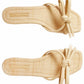 Loeffler Randall - Women's Hadley Leather Bow Flat Sandal