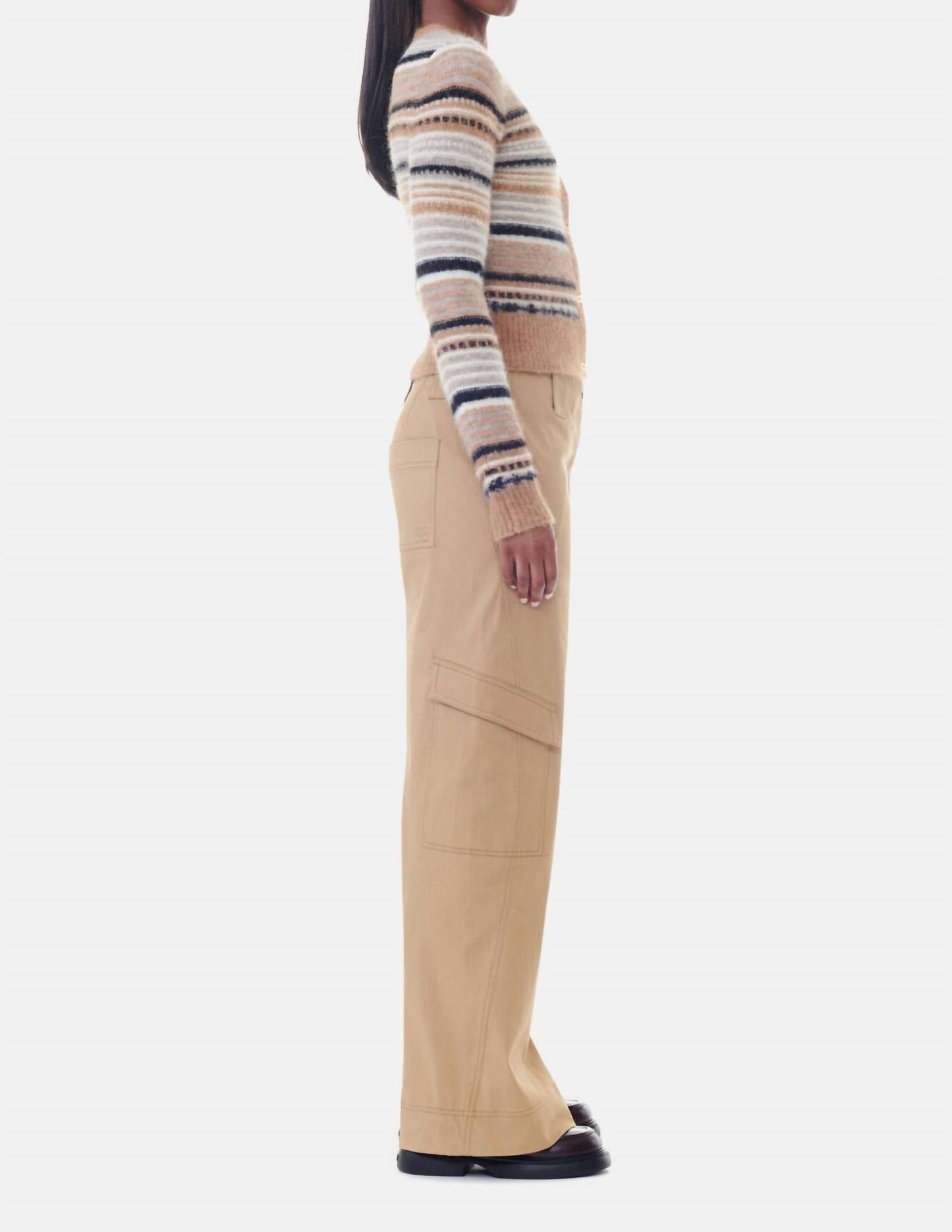 Ganni - Soft Wool Stripe Cardigan