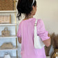 Current Air - Angie Short Sleeve Satin Top