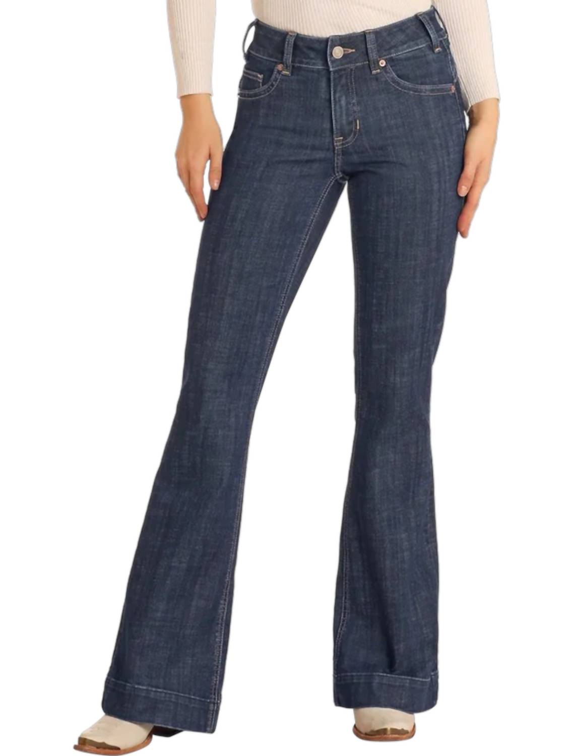 Rock & Roll Denim - Mid Rise Boot Stitch Trousers