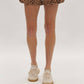 Entro - Animal Print Drawstring Shorts