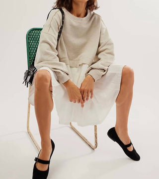 Free People - Minivestido Eleanor Moletom