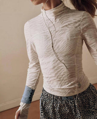 Free People - Tempo Jacquard Turtleneck Top