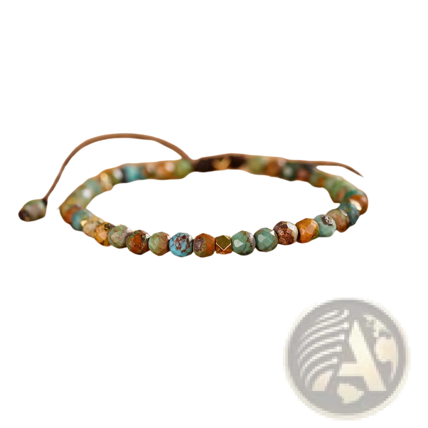 Adjustable African Turquoise Braided Leather Bracelet