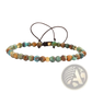 Adjustable African Turquoise Braided Leather Bracelet