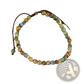 Adjustable African Turquoise Braided Leather Bracelet