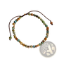 Adjustable African Turquoise Braided Leather Bracelet