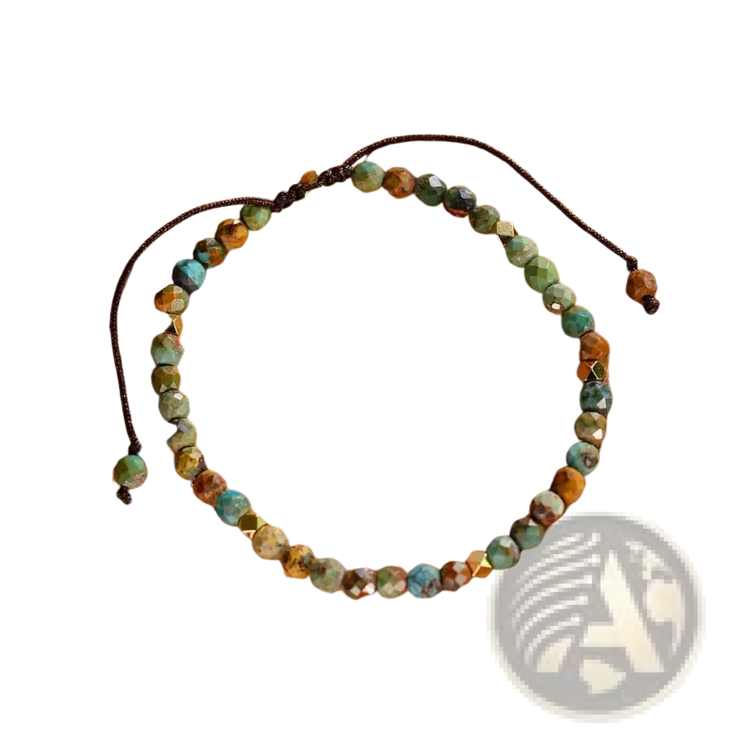 Adjustable African Turquoise Braided Leather Bracelet
