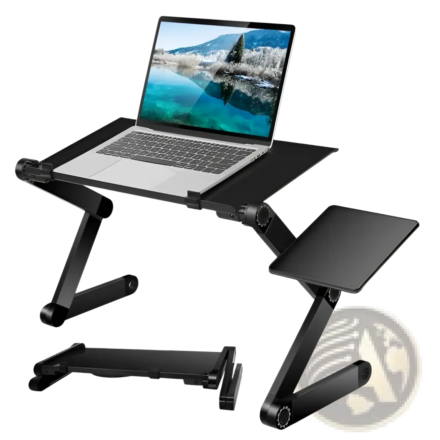 Adjustable Laptop Table with Mouse Board and Cooling Holes
