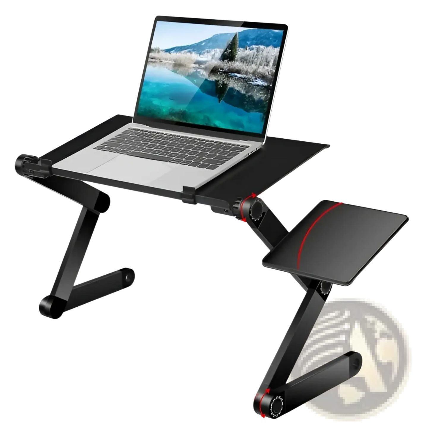Adjustable Laptop Table with Mouse Board and Cooling Holes