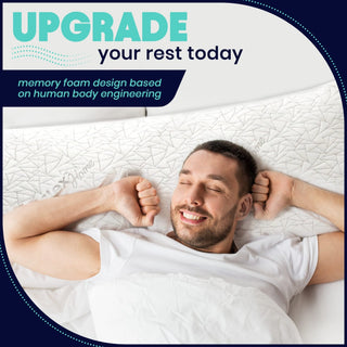 Travesseiro corporal ajustável de espuma viscoelástica - 54 x 20 polegadas 