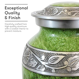 Urnas de cremação para adultos com bolsa de veludo