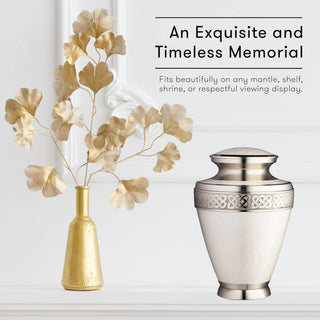 Urnas de cremação para adultos com bolsa de veludo