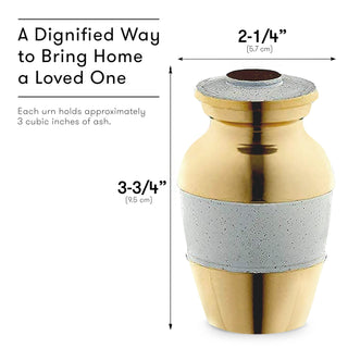 Urnas de cremação para adultos com bolsa de veludo