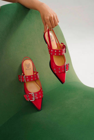 Marsh Wear - Women's Buckle Strap Slingback Flats