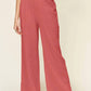 Double Take - Women's Full Size Texture Smocked Waist Wide Leg Pants