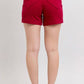 Judy Blue - High Waist Tummy Control Garment Heart Shaped Pocket Trouser Denim Short