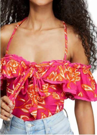 Free People - Blusa Cha Cha com Ombros Decaídos e Babados