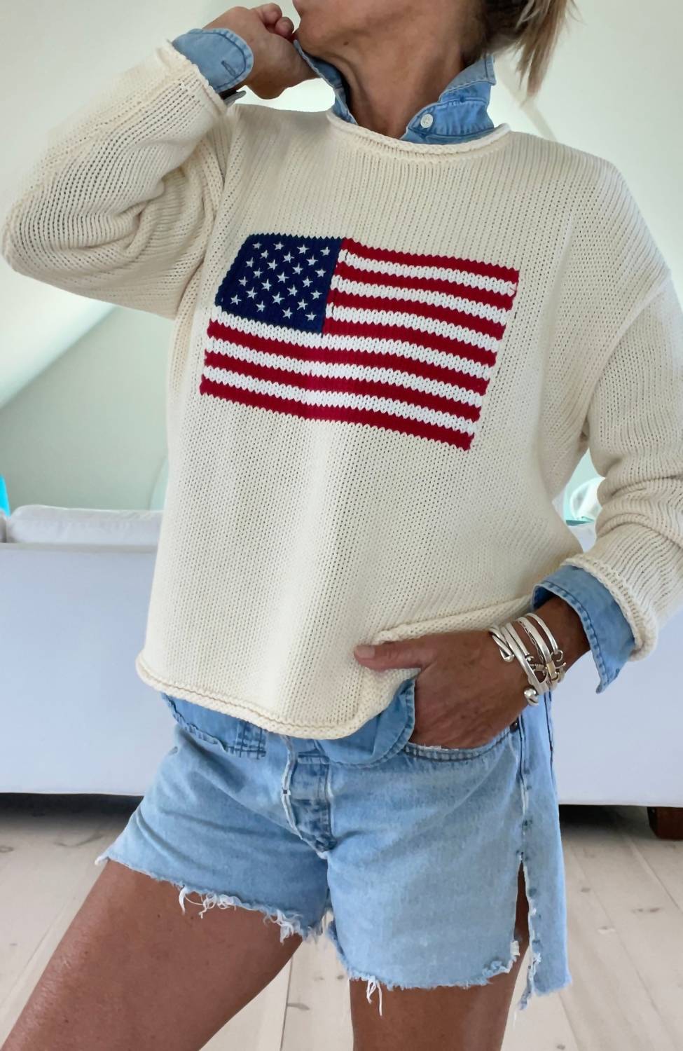 Pink Pineapple - Chloe Flag Sweater