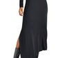 Splendid Chelsea Side Vent Asymmetric Maxi Skirt - Large