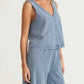 Z Supply - Solace V-neck Jersey Denim Tank Top