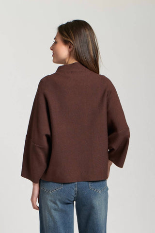 Apny - Funnel Neck Sweater With Patch Pocket