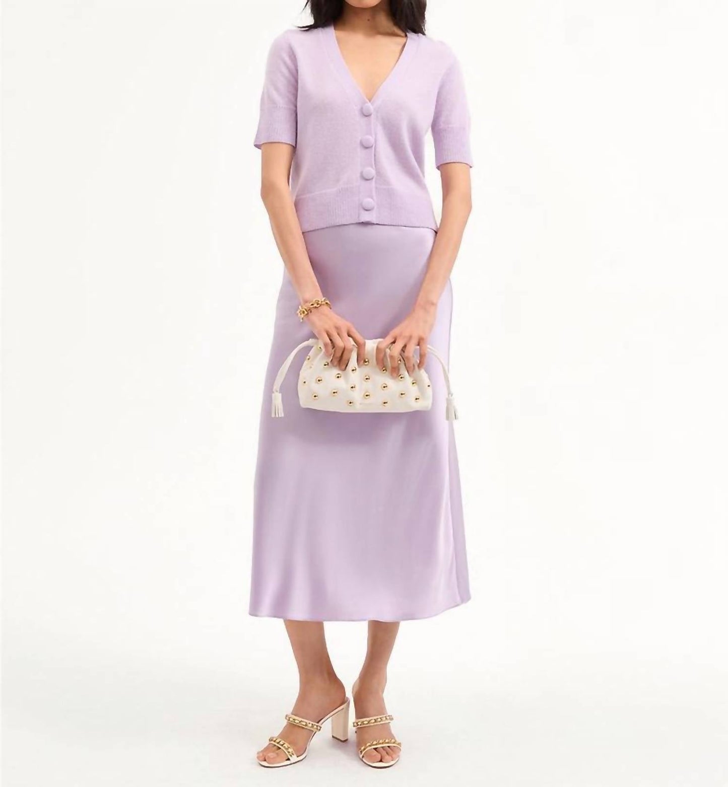 Veronica Beard - Clover Stretch-silk Slip Midi Skirt