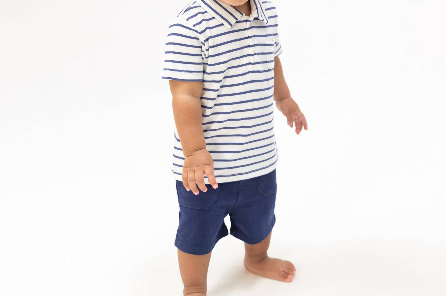 Angel Dear - Rib Shirt & French Terry Short Set