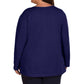 On The Plus Side - Jersey Long Sleeve U-Neck Tee - Plus